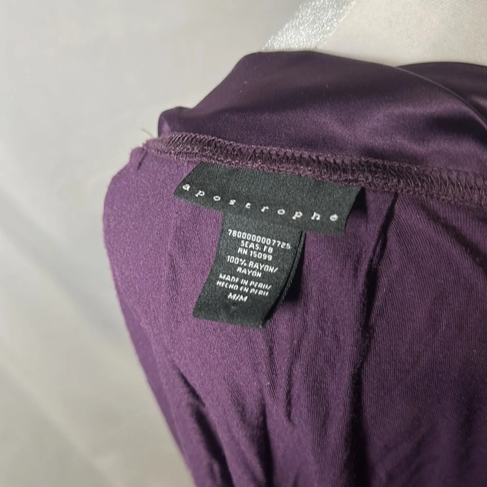purple sleeveless Apostrophe top size medium - Picture 3 of 3